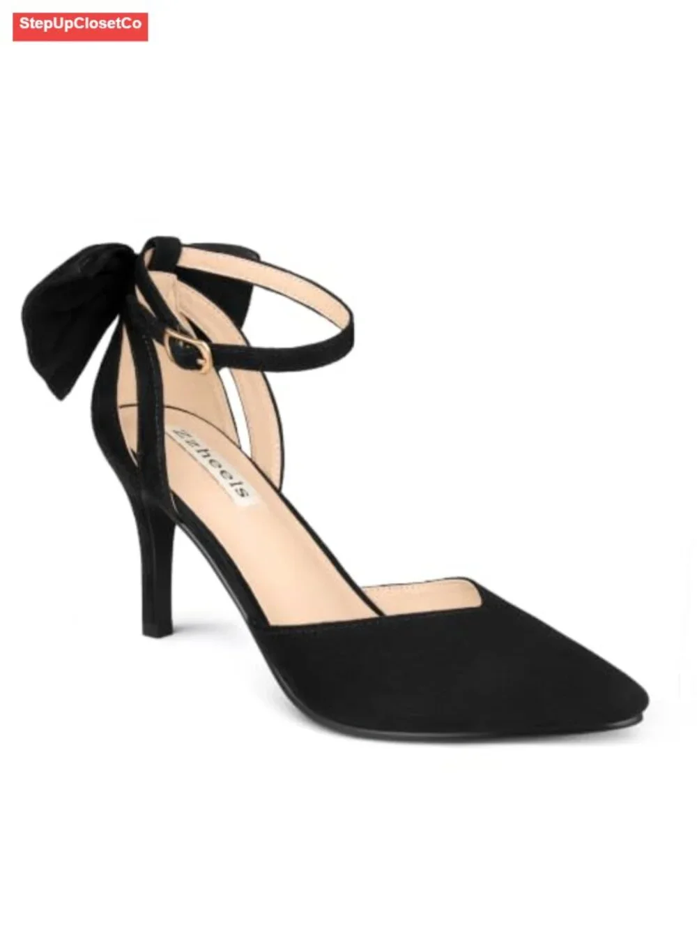 Closed Toe Bow Kitten Heels Pumps, 3.15